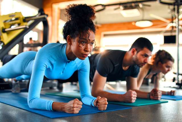 people working out